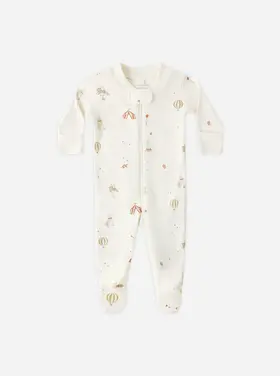 Rylee + Cru LLC ZIP LONGSLEEVE SLEEPER FOOTIE || CARNIVAL