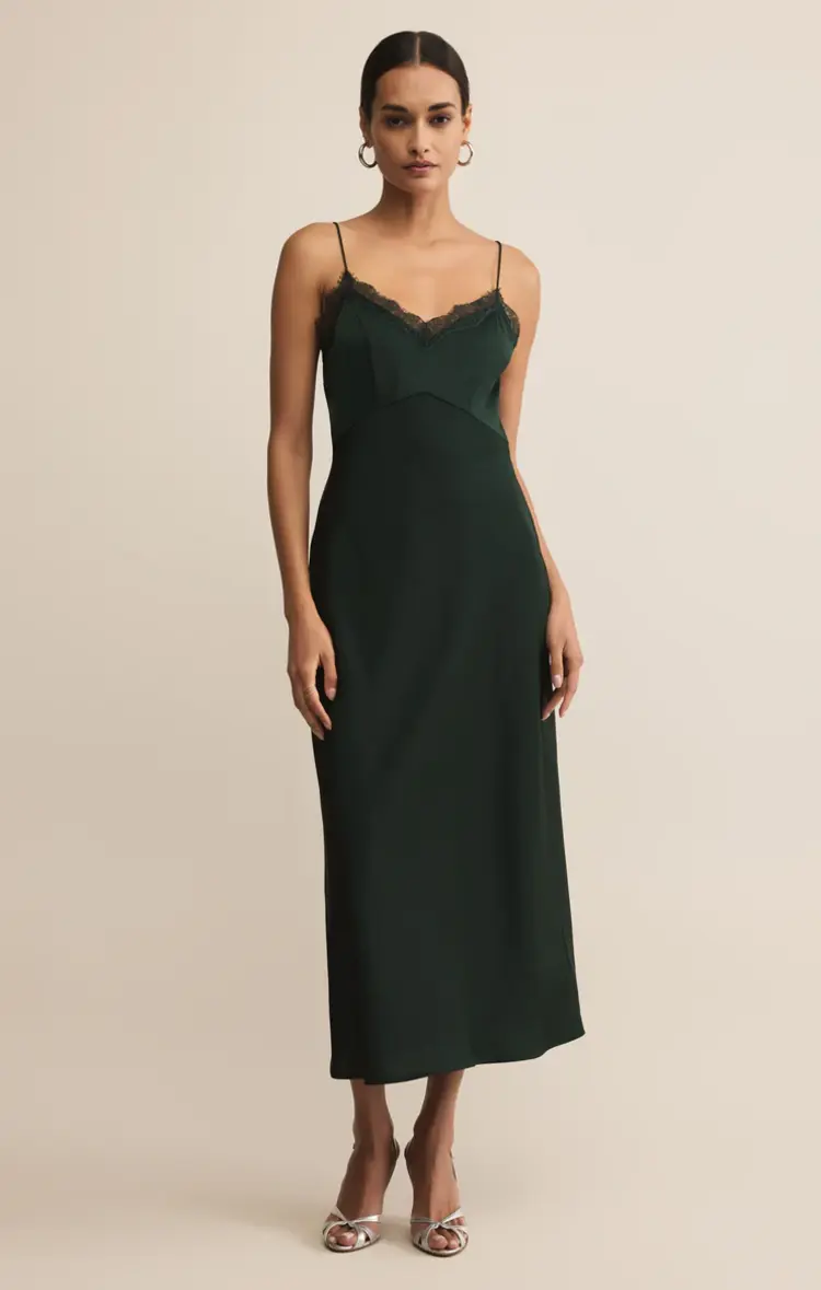 Z Supply After Hours Midi Dress Garland Green