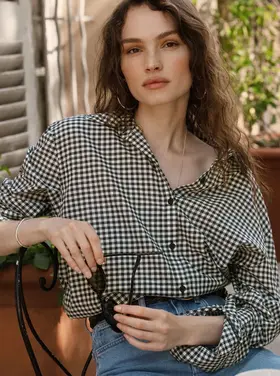 Z Supply Seaport Button Up Top Eclipse