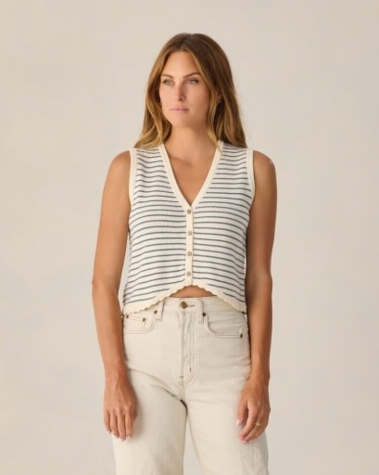 Rylee + Cru LLC KNIT VEST | MARINE STRIPE