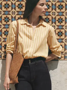 Z Supply Golden Haven Stripe Button Up
