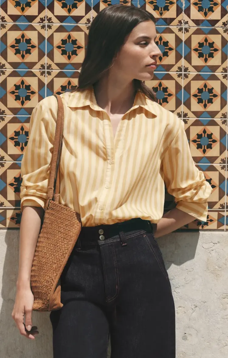 Z Supply Golden Haven Stripe Button Up
