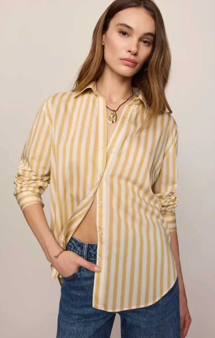 Z Supply Golden Haven Stripe Button Up