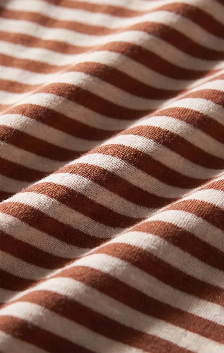 Z Supply Junie L/S Stripe Slub Tee Dark Rosewood