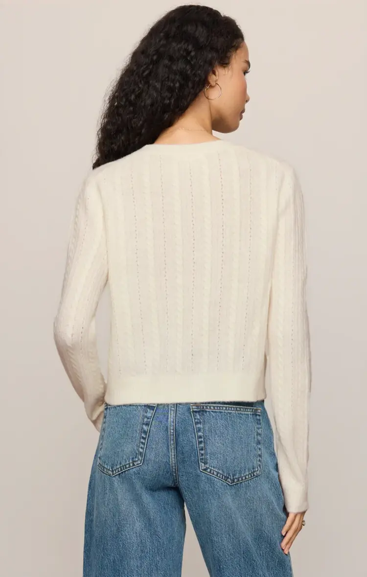 Z Supply Medina Pointelle Cardigan Cloud