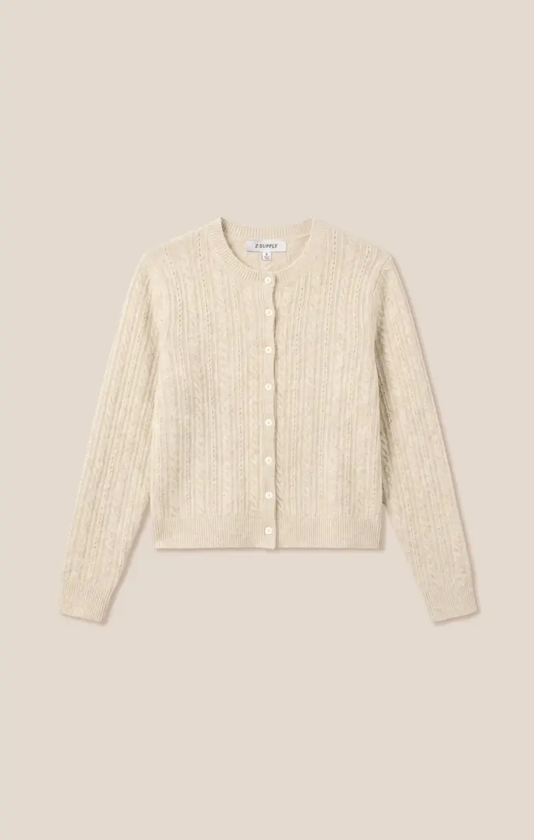 Z Supply Medina Pointelle Cardigan Cloud