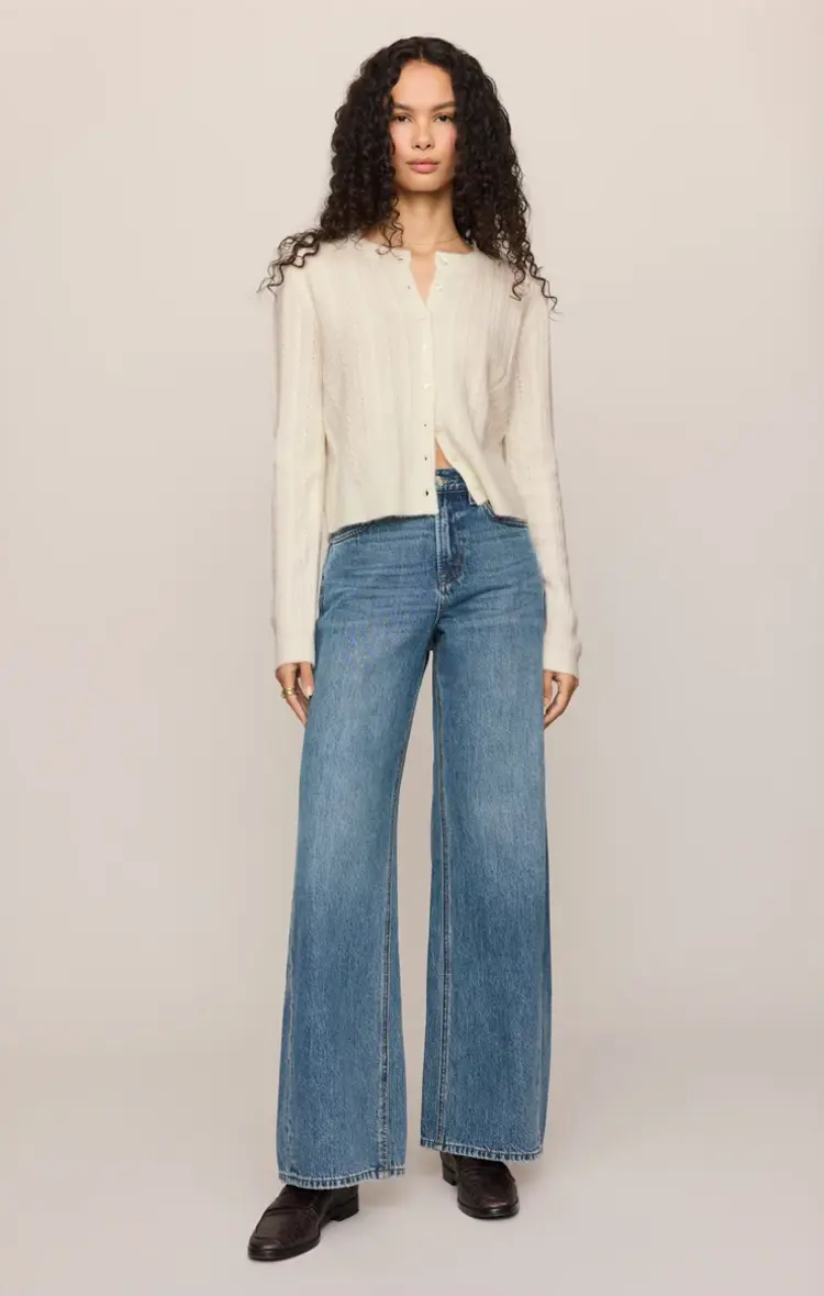 Z Supply Medina Pointelle Cardigan Cloud