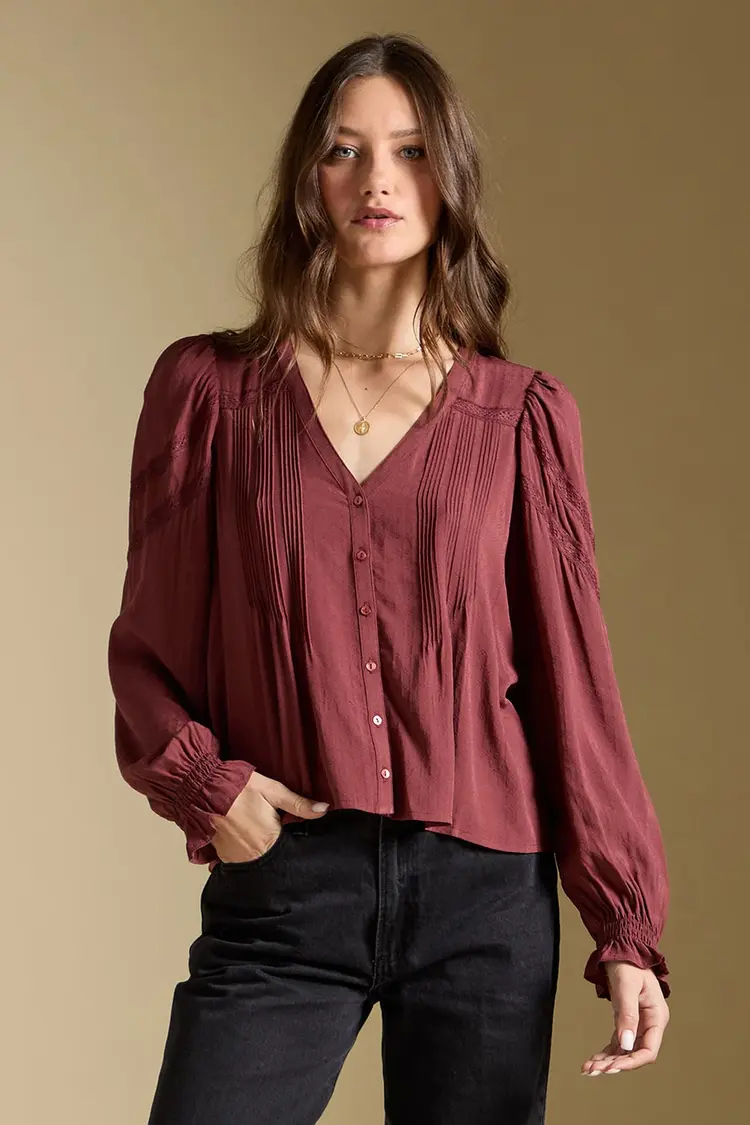 Saltwater Luxe Lyrra Top Merlot