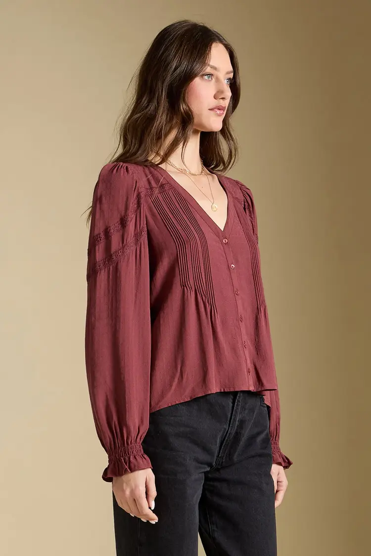 Saltwater Luxe Lyrra Top Merlot