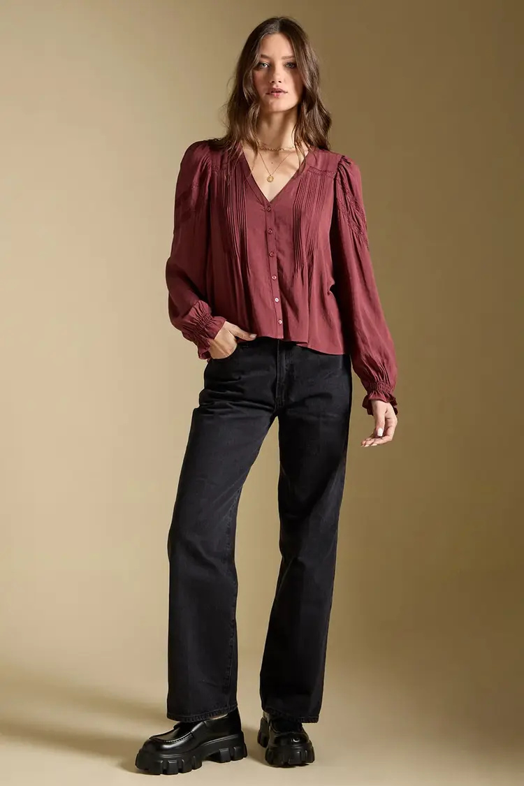 Saltwater Luxe Lyrra Top Merlot