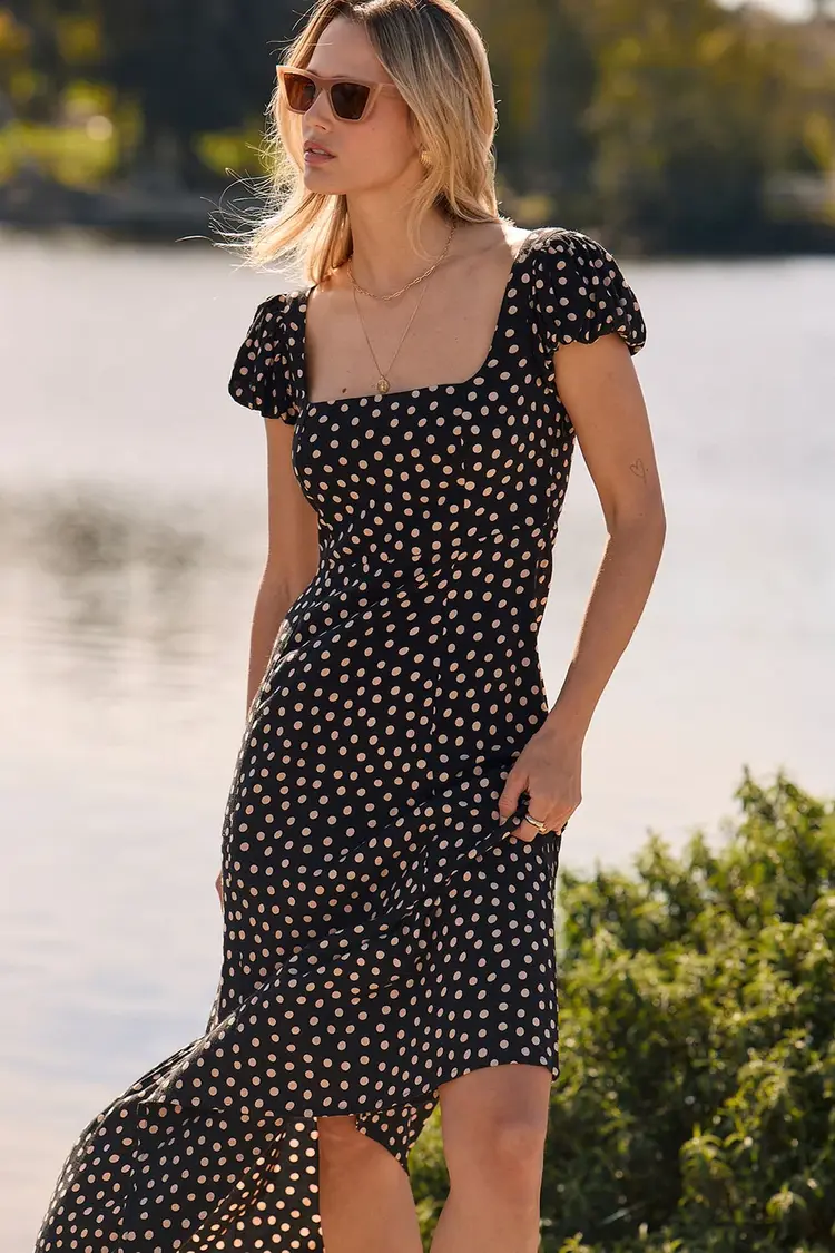 Saltwater Luxe Junniper Midi Dress Midnight