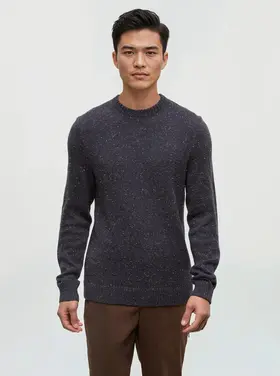 Ten Tree Rambler Fleck Sweater Midnight Blue