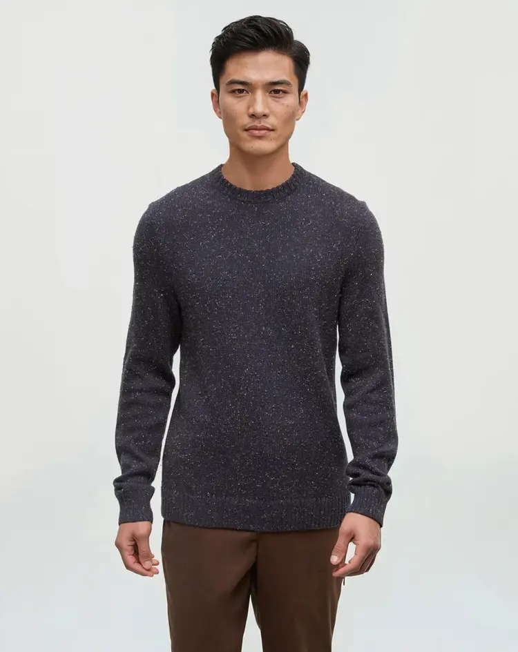 Ten Tree Rambler Fleck Sweater Midnight Blue