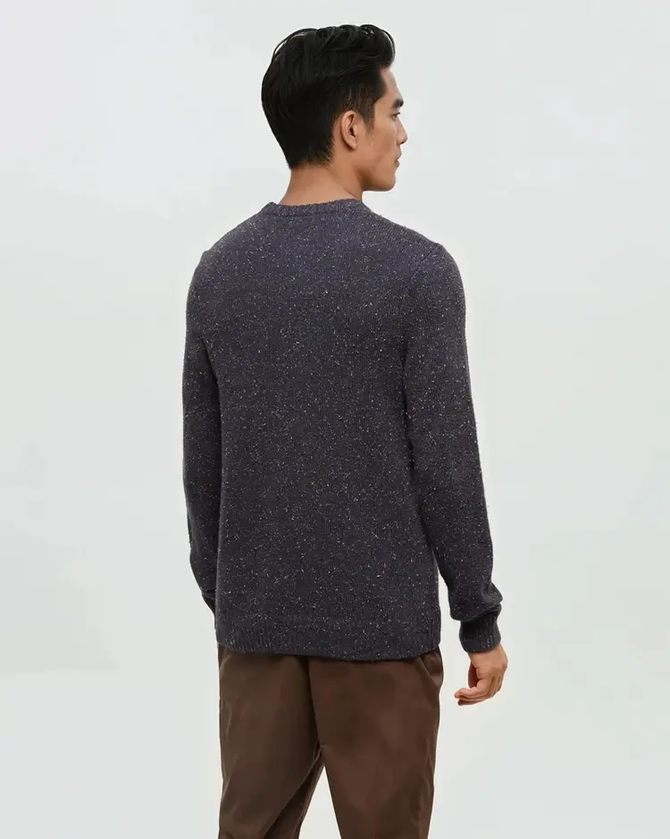 Ten Tree Rambler Fleck Sweater Midnight Blue