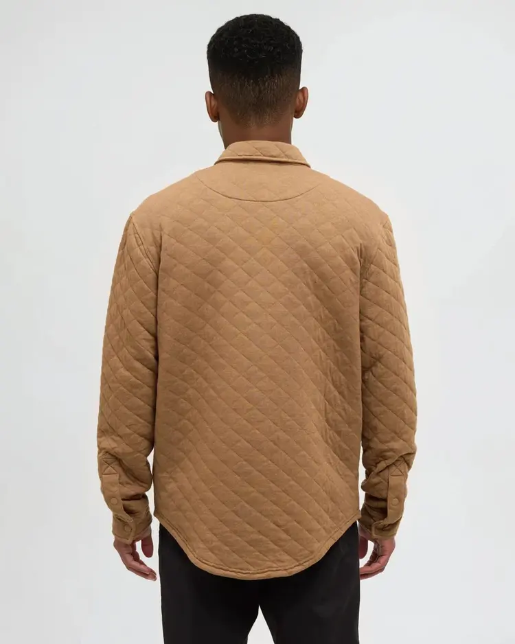 Ten Tree Quilted Colville Shacket Hazelnut Heather