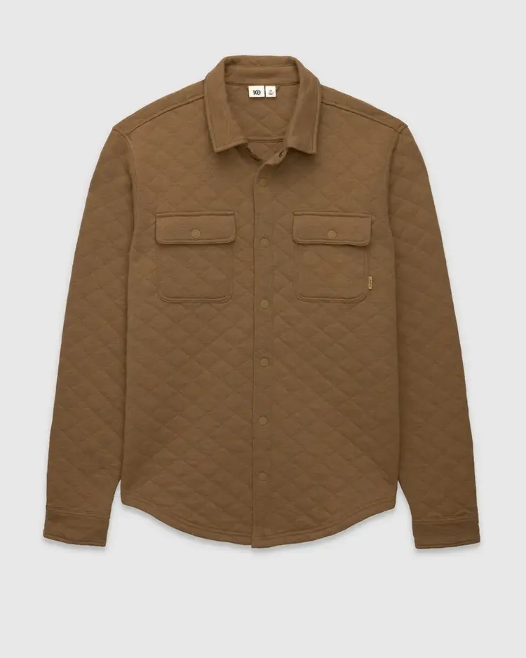 Ten Tree Quilted Colville Shacket Hazelnut Heather