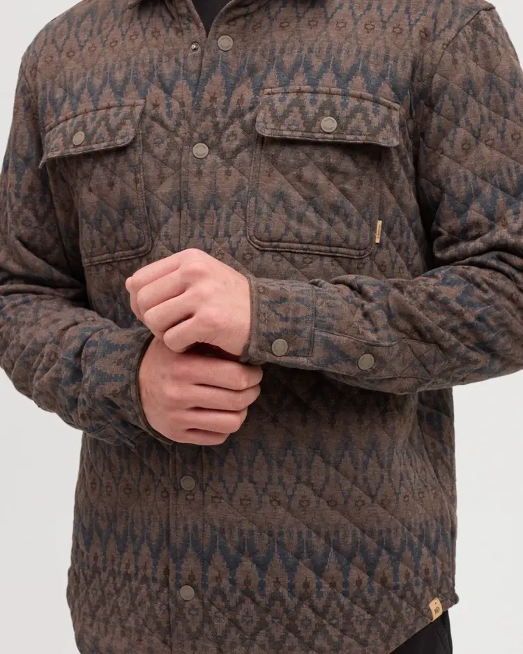 Ten Tree Quilted Colville Shacket Ashwood Heather