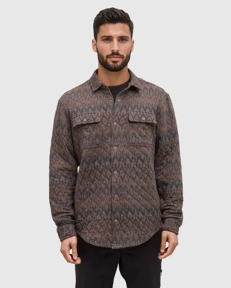 Ten Tree Quilted Colville Shacket Ashwood Heather