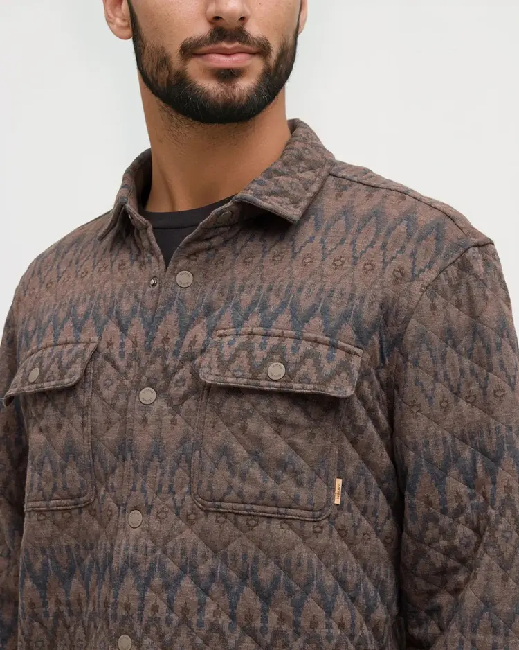 Ten Tree Quilted Colville Shacket Ashwood Heather