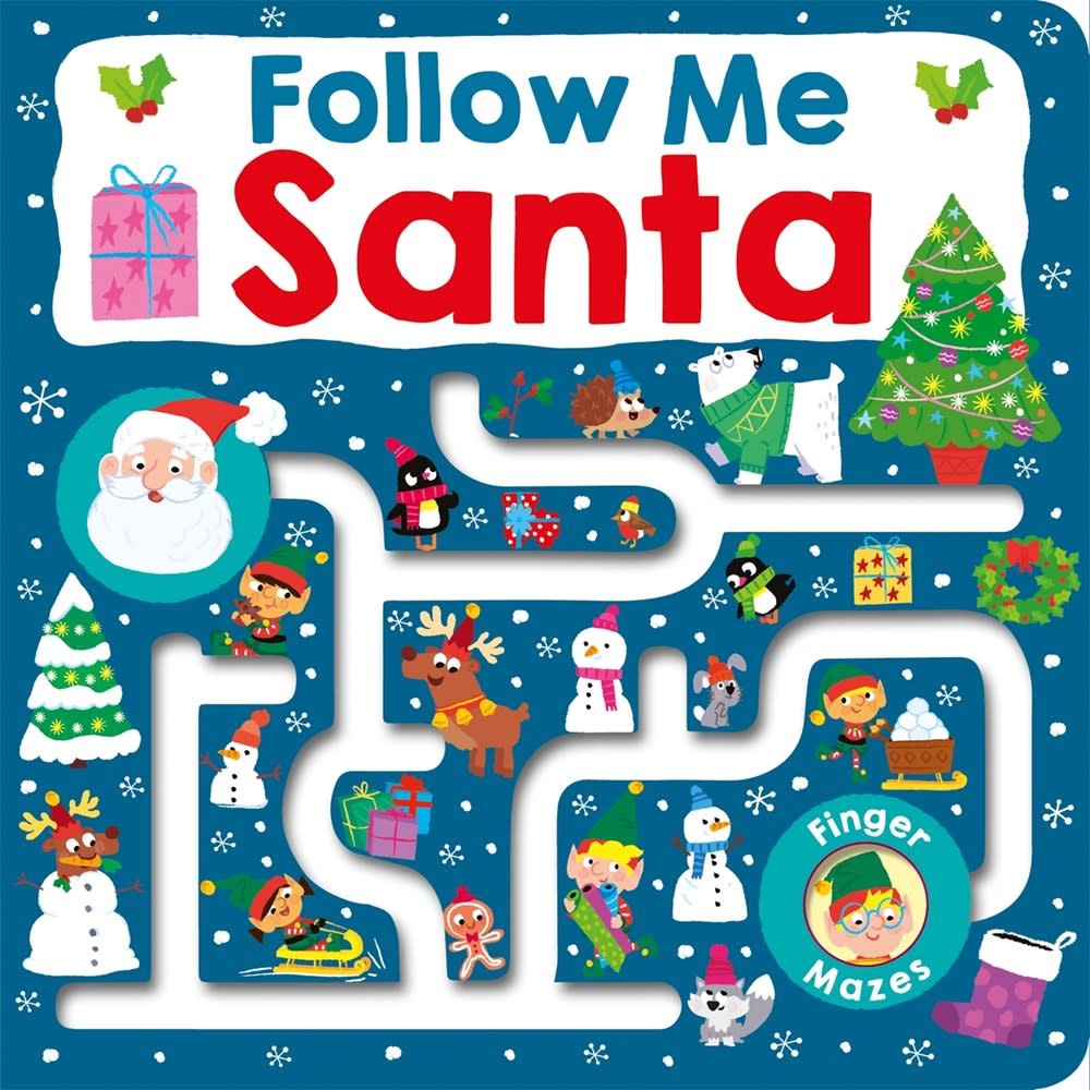 Priddy Books Maze Book: Follow Me Santa