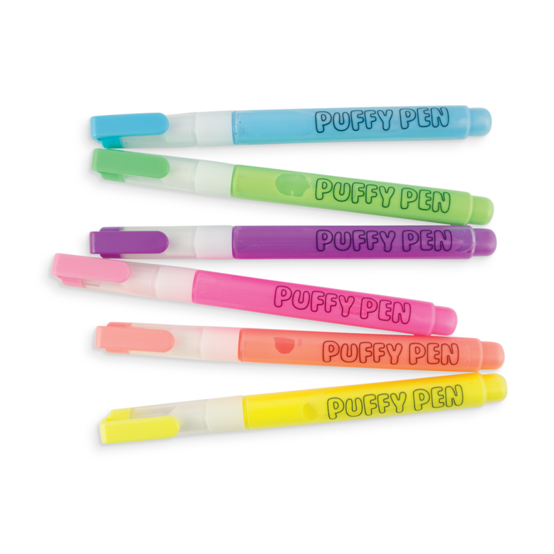 Ooly Magic Neon Puffy Pens (Set of 6)