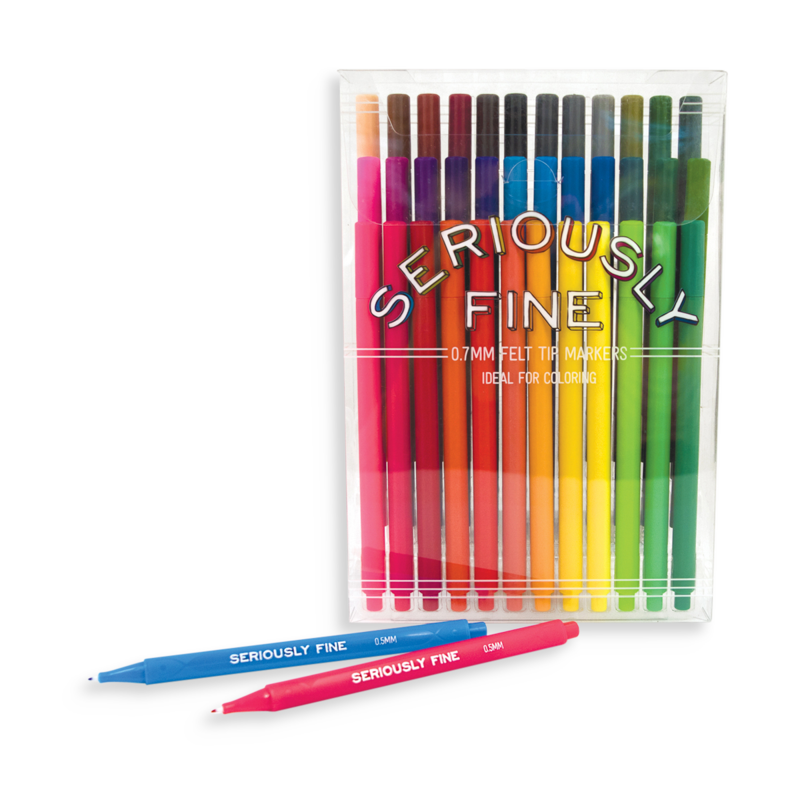 Ooly Seriously Fine Felt Tip Markers (Set of 36, 0.7mm, Colors)