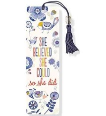 She Believed She Could, So She Did (Beaded Bookmark)