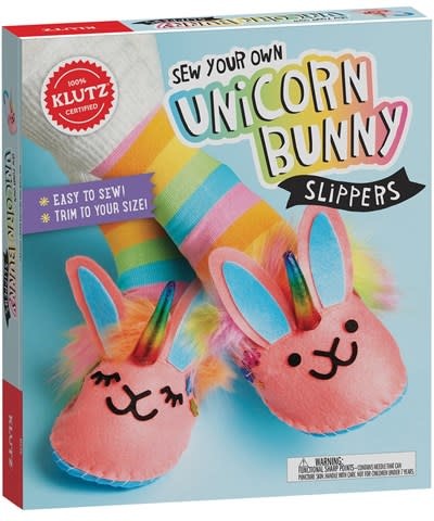 Klutz Sew Your Own Unicorn Bunny Slippers