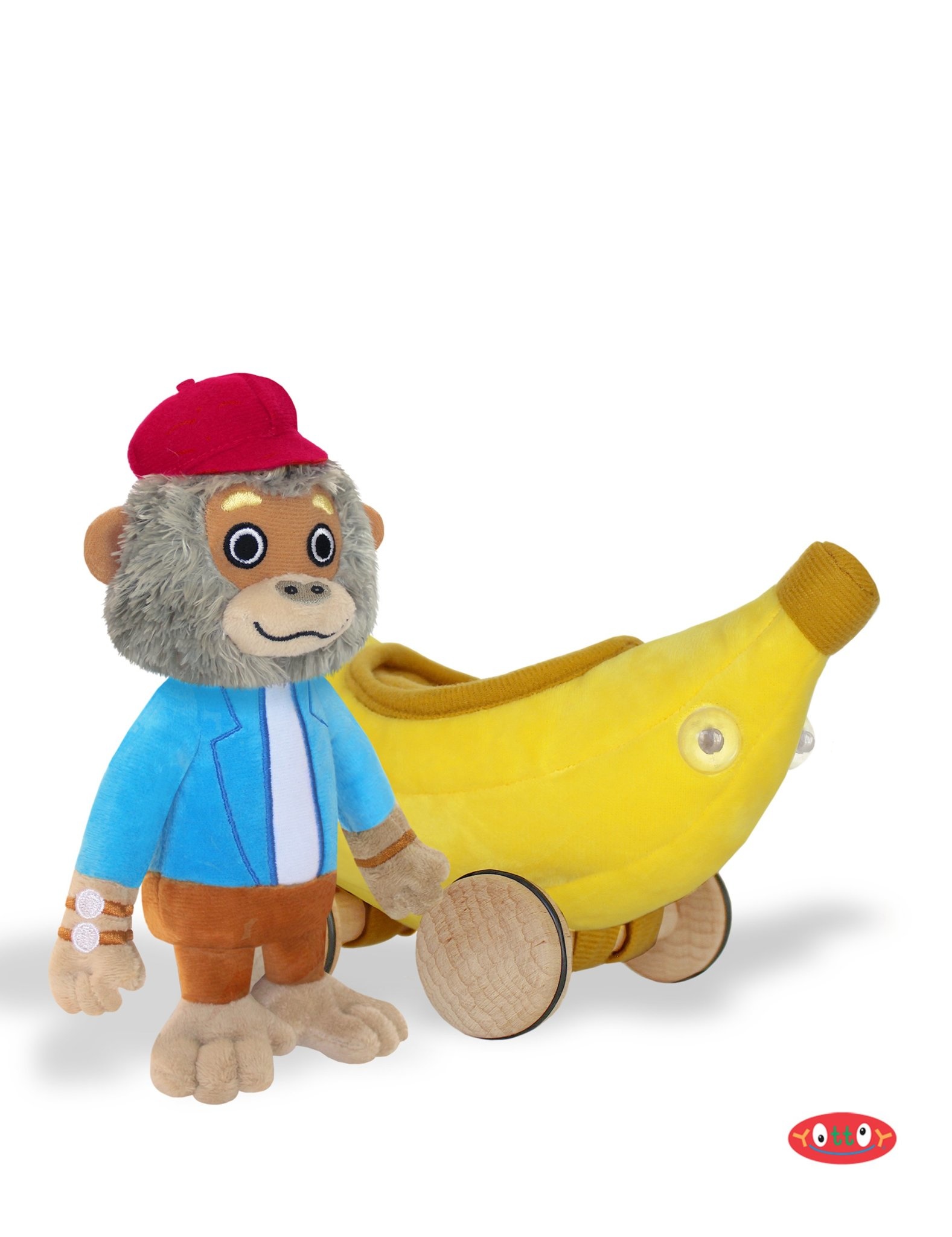 Bananas Gorilla Soft Toy with Bananamobile