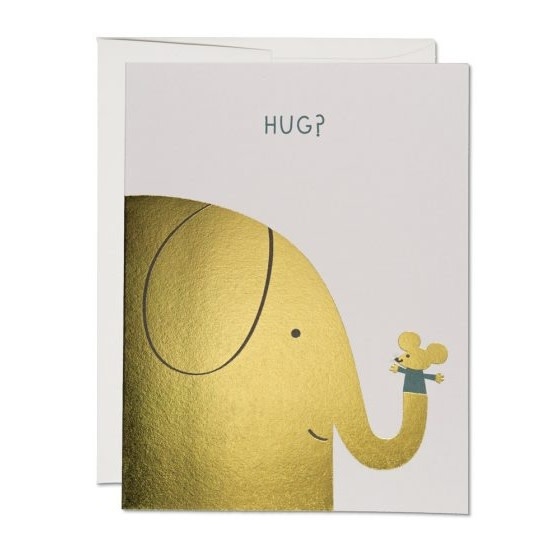 Elephant Hugs (Greeting Card)