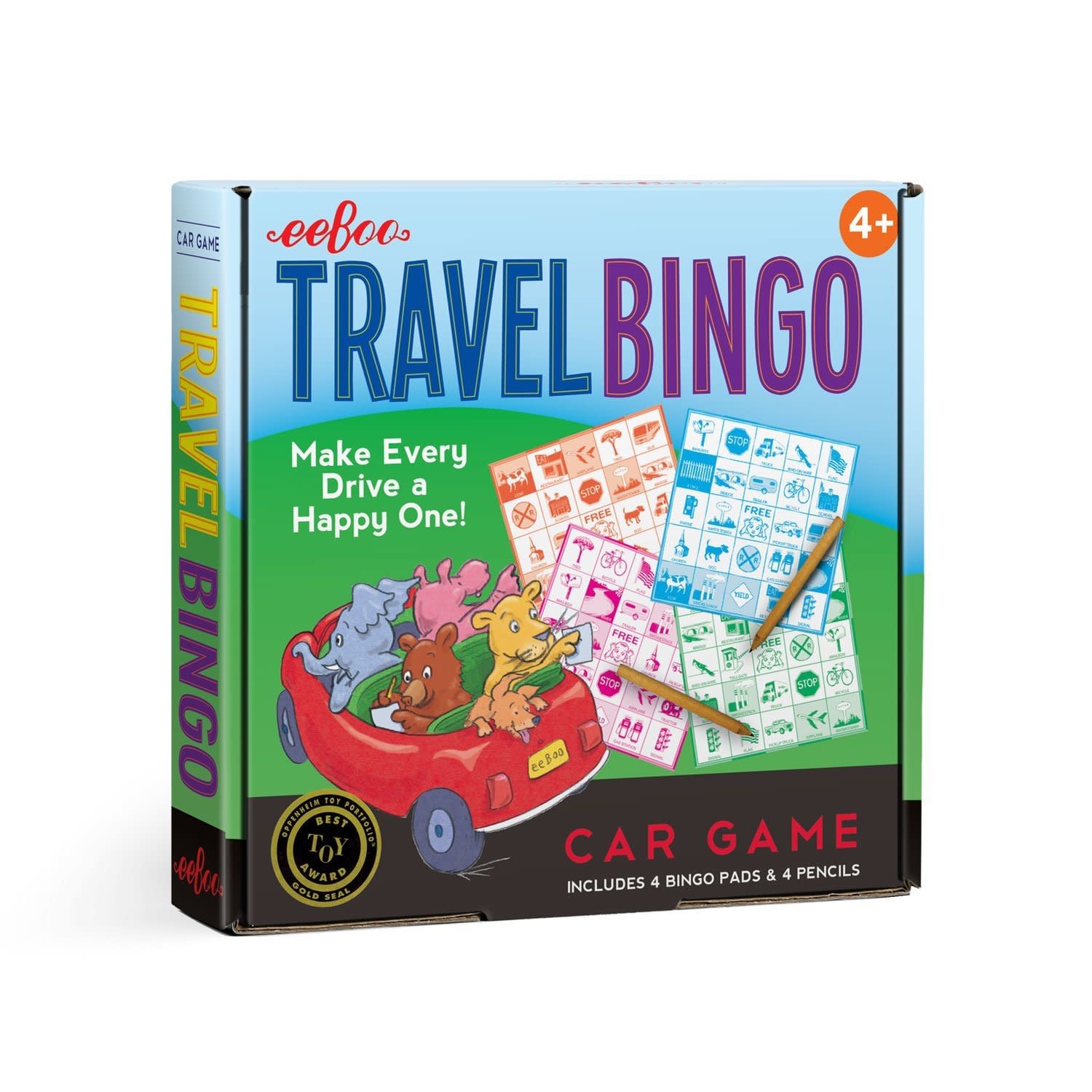 eeBoo Travel Bingo Car Game (with Pads and Pencils)