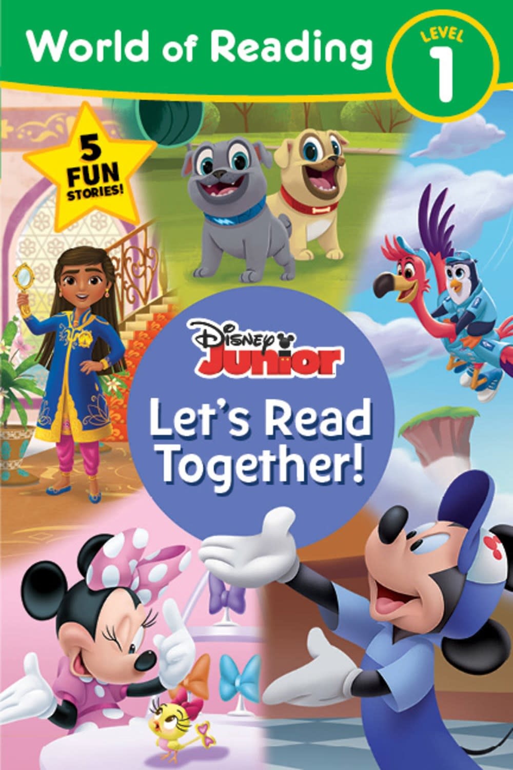 Disney Press Disney Junior: Let's Read Together! (World of Reading, Lvl 1; 5-in-1 Book)