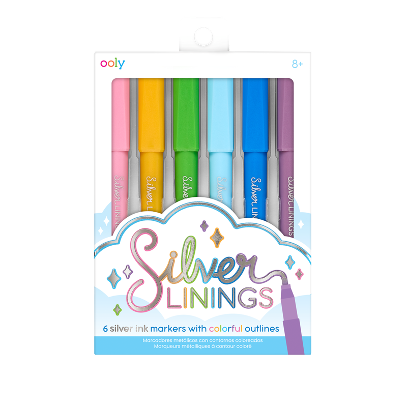 Ooly Silver Linings Outline Markers (Set of 6)