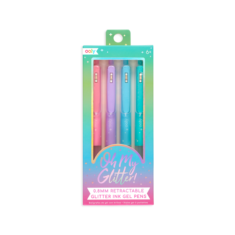 Ooly Oh My Glitter! Retractable Gel Pens (Set of 4)