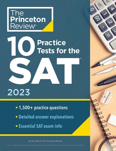 Princeton Review 10 Practice Tests for the SAT, 2023