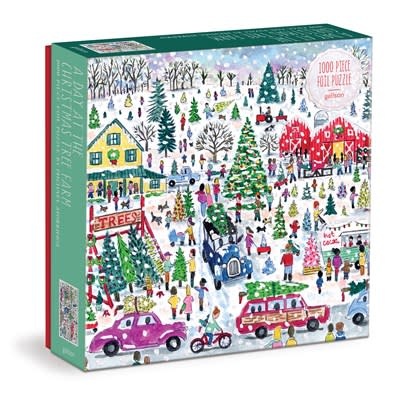 Galison Michael Storrings Christmas Tree Farm 1000 Piece Foil Puzzle