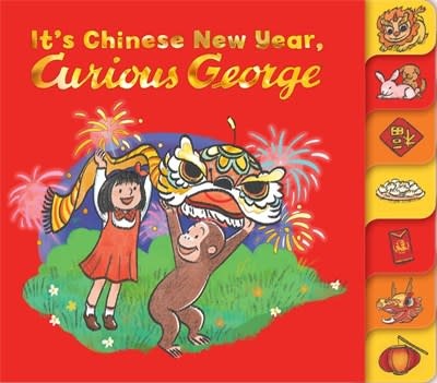 Clarion Books It's Chinese New Year, Curious George! Tabbed Board Book