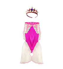 Mermaid Glimmer Skirt w/Tiara, Pink, Size 5-6