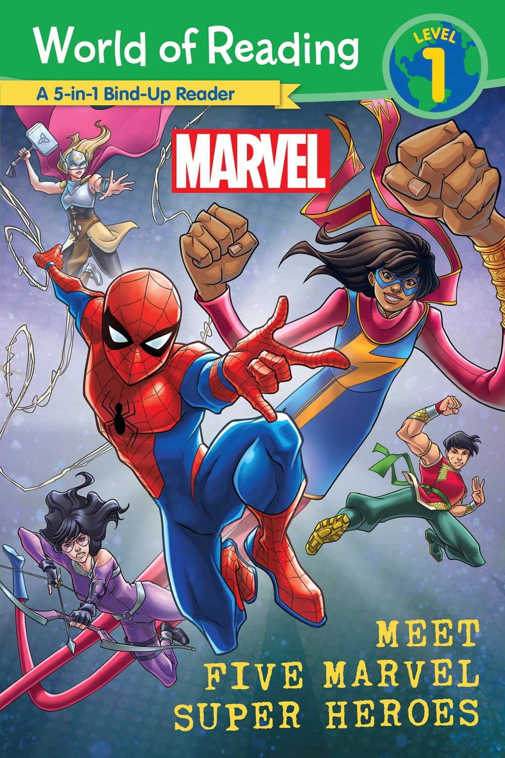 Marvel Press Meet Five Marvel Super Heroes (World of Reading, Lvl 1, 5-in-1 Book)