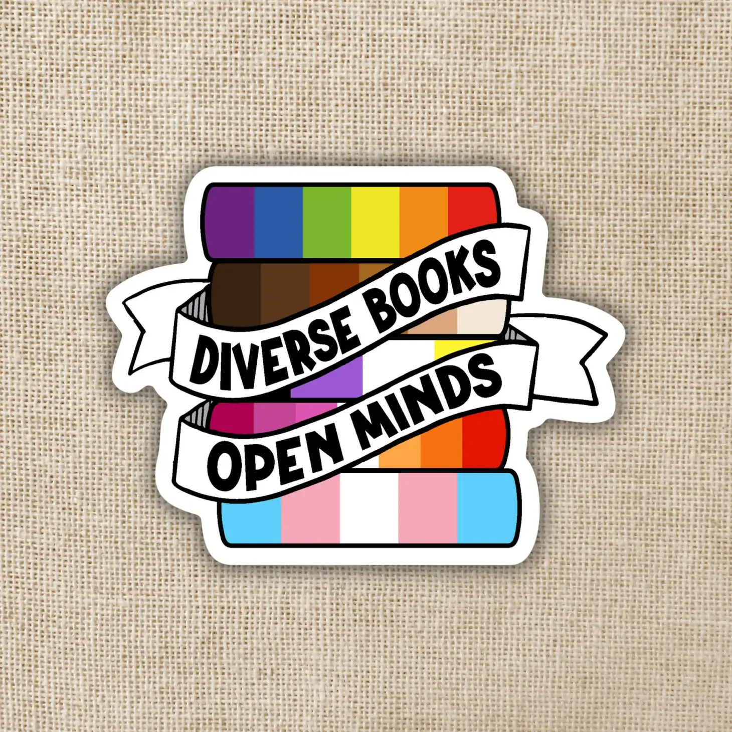 Diverse Books Open Minds (Sticker)