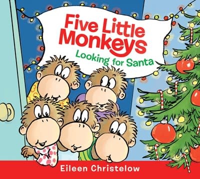 Clarion Books Five Little Monkeys Looking for Santa Board Book