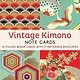 Tuttle Publishing Vintage Kimono, 16 Note Cards: 8 illustrations from 1900's Vintage Japanese Kimono Fabrics (Blank Cards with Envelopes in a Keepsake Box)