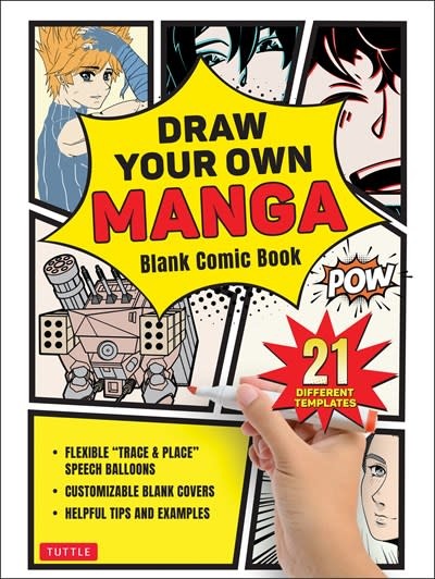 Tuttle Publishing Draw Your Own Manga: Blank Comic Book (With 21 Different Templates)