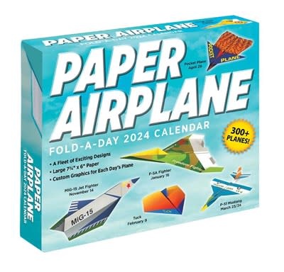Andrews McMeel Publishing Paper Airplane 2024 Fold-A-Day Calendar