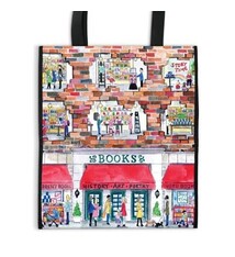 Galison Michael Storrings A Day at the Bookstore Reusable Shopping Bag