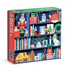 Galison Deck the Shelves 1000 Piece Puzzle in a Square Box