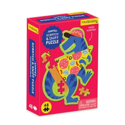 Mudpuppy Pizzasaurus 48 Piece Mini Scratch & Sniff Puzzle