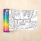 Mudpuppy Rainbow Animals Mini Coloring Roll