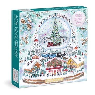 Galison Michael Storrings Alpine Village Snowglobe 500 Piece Foil Puzzle