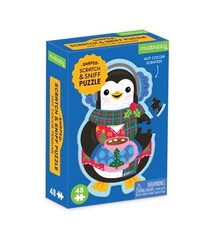 Mudpuppy Hot Cocoa Penguin 48 Piece Scratch and Sniff Shaped Mini Pzl